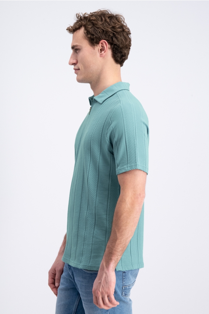Gabbiano groene heren polo | Model zijaanzicht
