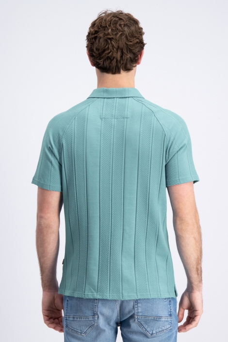 Gabbiano groene heren polo | Model achteraanzicht