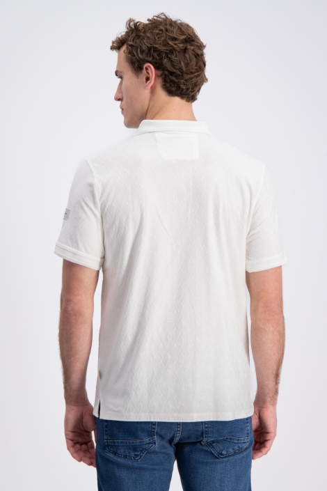 Gabbiano witte heren polo | Model achteraanzicht