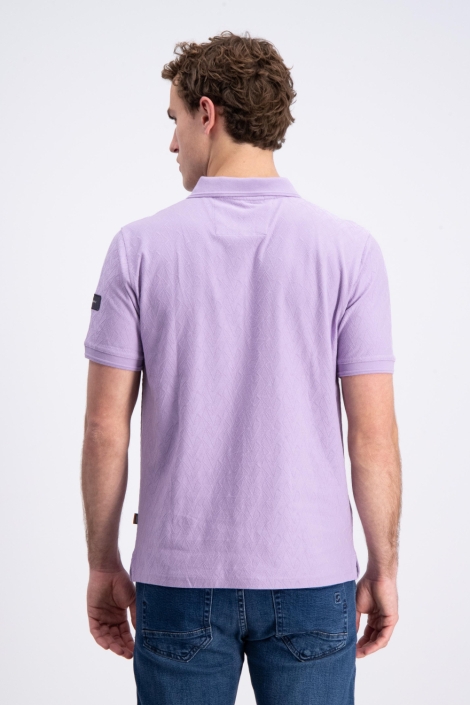 Gabbiano paarse heren polo | Model achteraanzicht