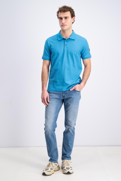 Gabbiano blauwe heren polo | Model