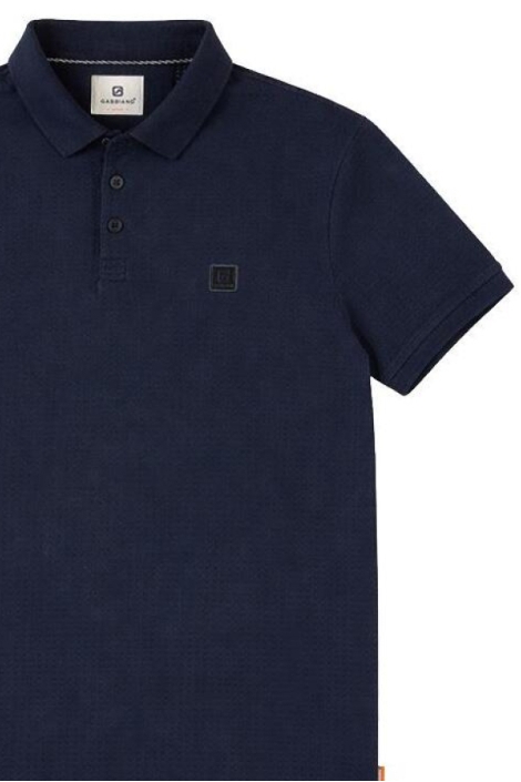 Gabbiano blauwe heren polo | Close up