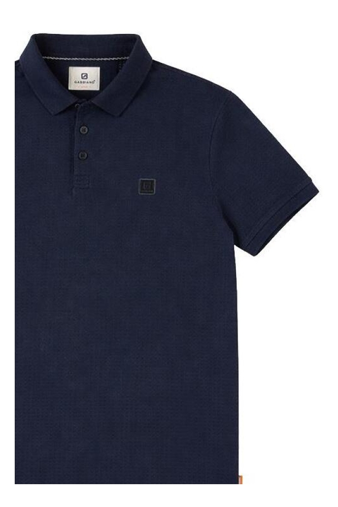 Gabbiano blauwe heren polo | Close up