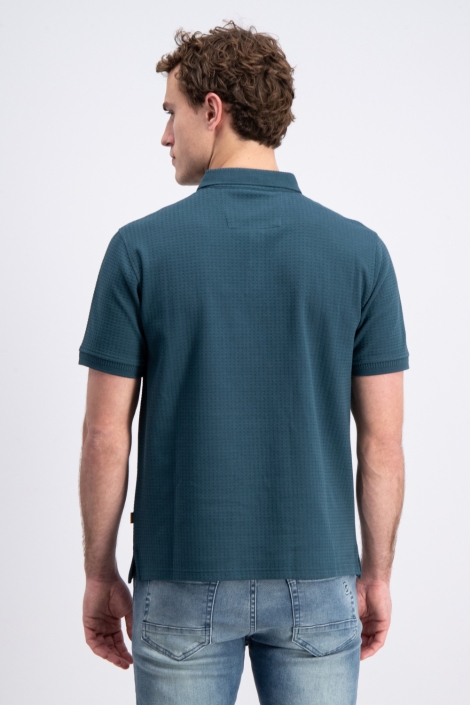 Gabbiano groene heren polo | Model achteraanzicht