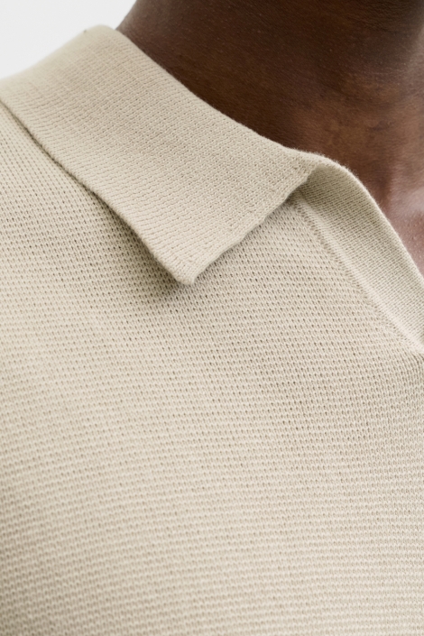Jack & Jones beige heren polo | Unique Selling Point