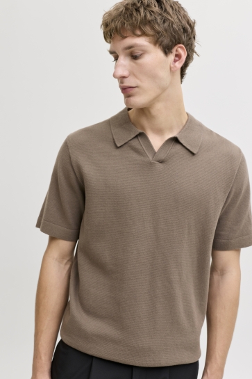 Jack & Jones jprblamilano spring split neck ss s Bruin