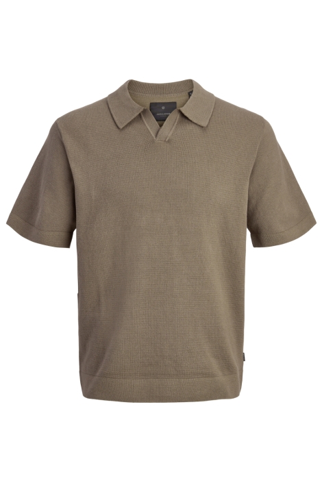 Jack & Jones bruine heren polo | Vooraanzicht