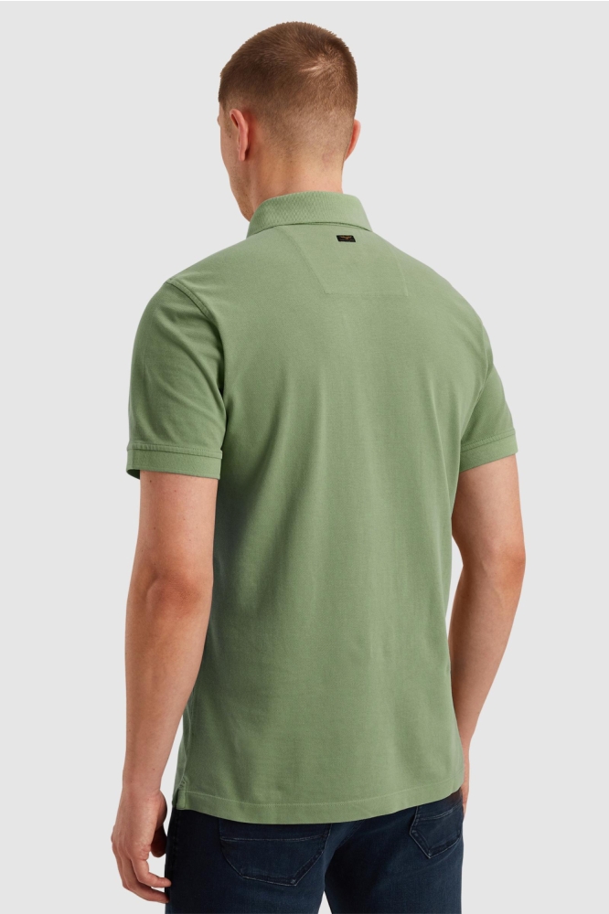 PME legend groene heren polo | Model achteraanzicht