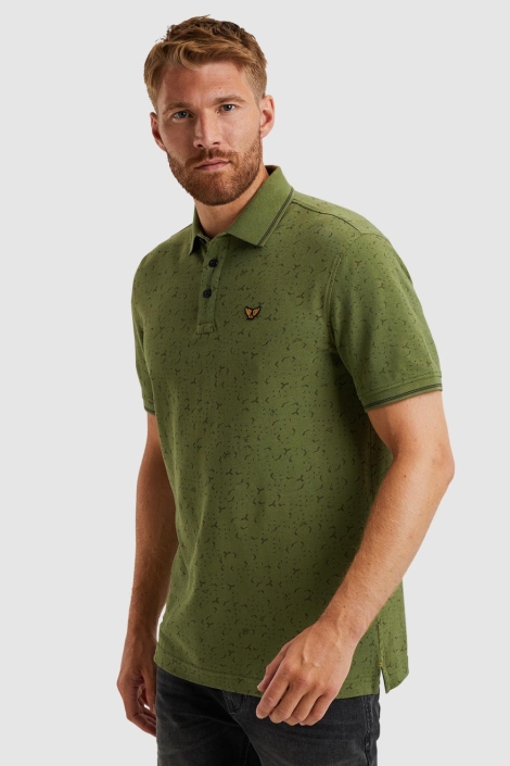 PME legend groene heren polo | Model zijaanzicht