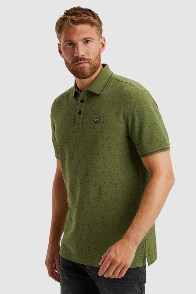 PME legend groene heren polo | Model zijaanzicht
