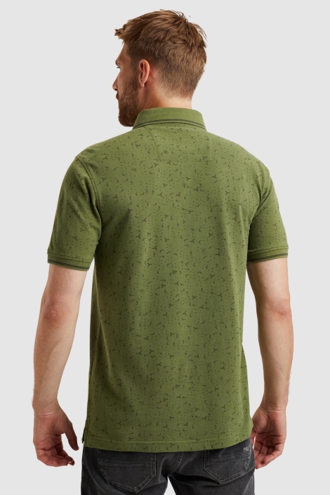 PME legend groene heren polo | Model achteraanzicht