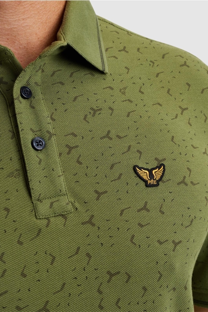 PME legend groene heren polo | Close up