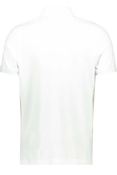 Lerros witte heren polo | Achteraanzicht