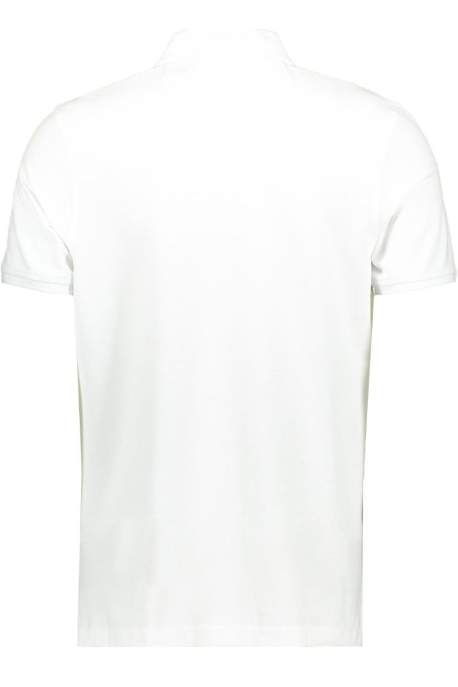 Lerros witte heren polo | Achteraanzicht