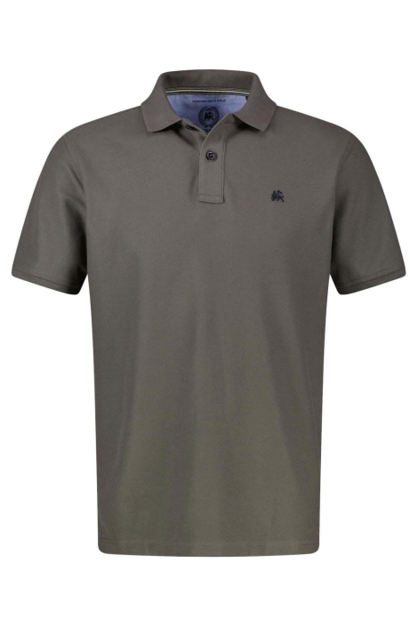 Lerros groene heren polo | Vooraanzicht