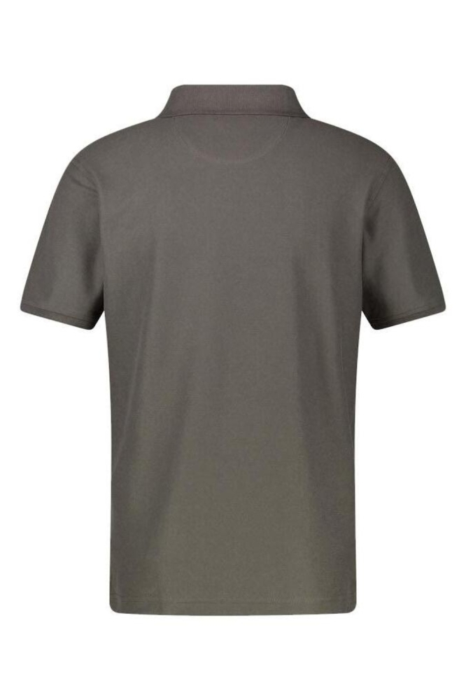 Lerros groene heren polo | Achteraanzicht