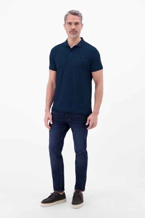 Lerros blauwe heren polo | Model