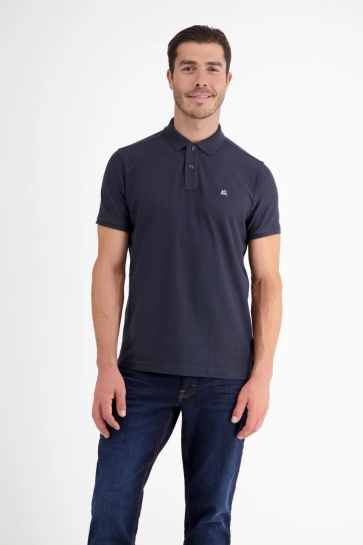 Lerros polo 1/2 arm Blauw