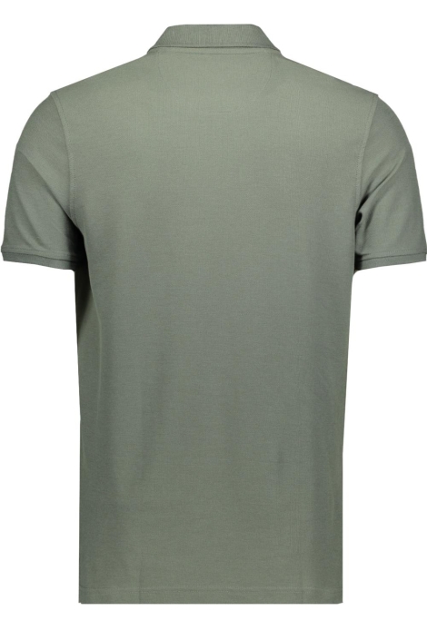 Lerros groene heren polo | Achteraanzicht