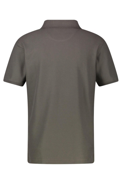 Lerros grijze heren polo | Achteraanzicht