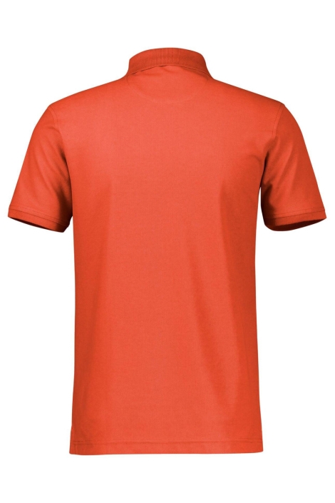 Lerros oranje heren polo | Achteraanzicht