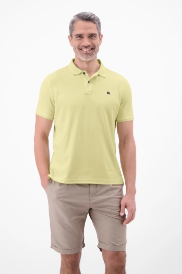 Lerros polo 1/2 arm Geel