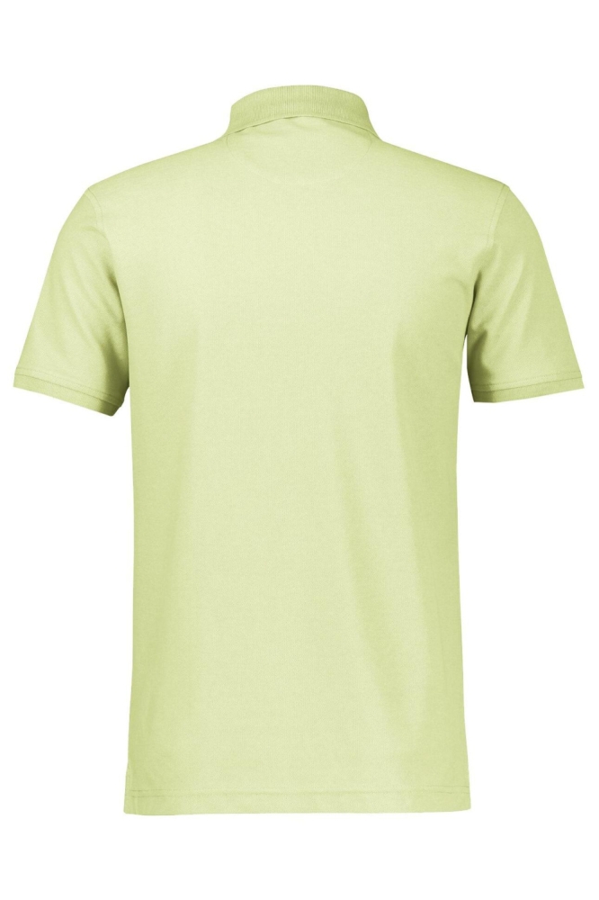 Lerros gele heren polo | Achteraanzicht