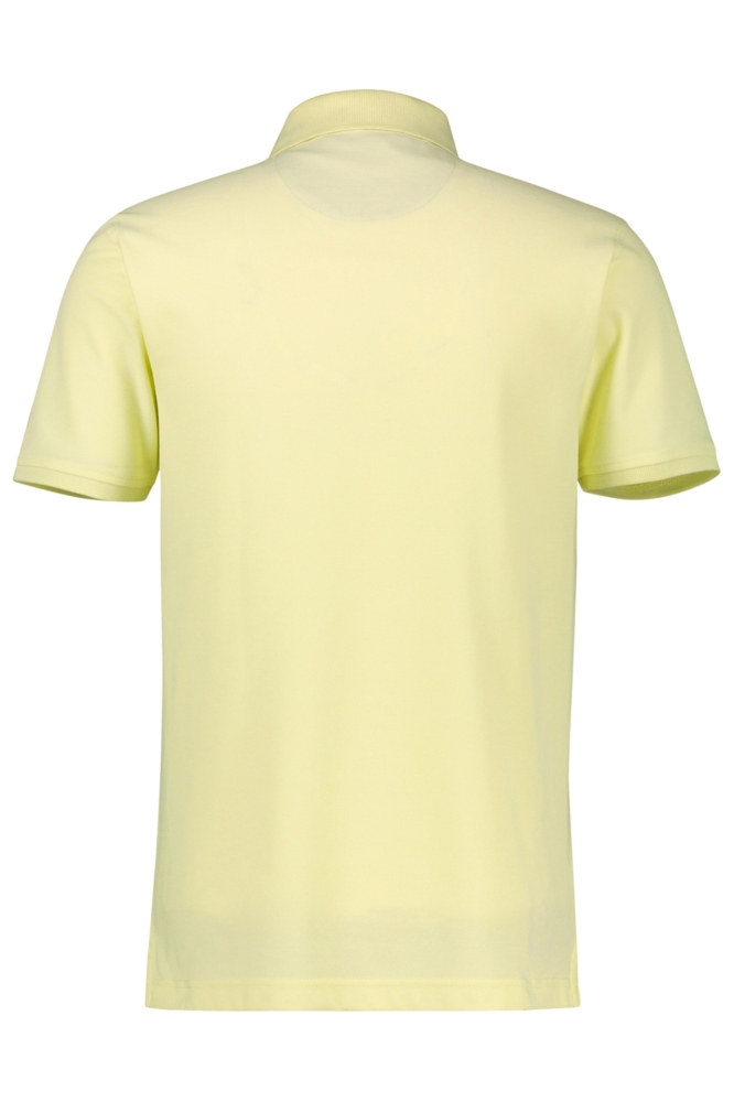 Lerros gele heren polo | Achteraanzicht