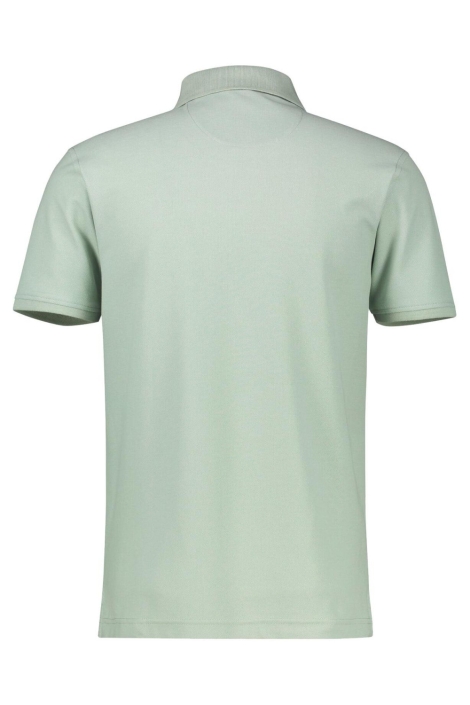 Lerros groene heren polo | Achteraanzicht