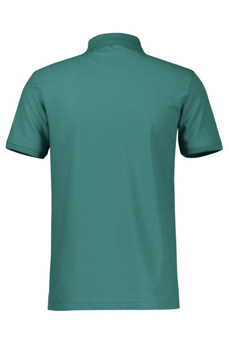 Lerros groene heren polo | Achteraanzicht