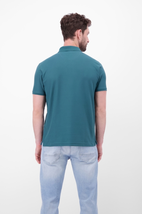 Lerros groene heren polo | Model achteraanzicht