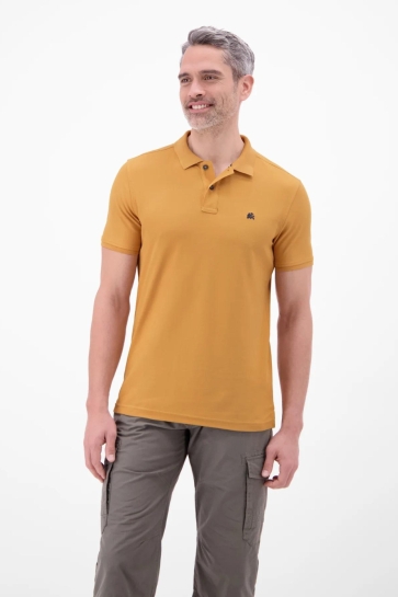 Lerros polo 1/2 arm Oranje