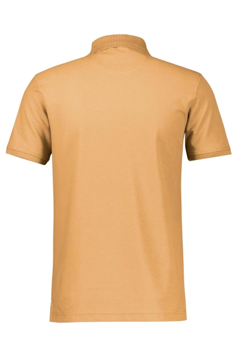Lerros oranje heren polo | Achteraanzicht