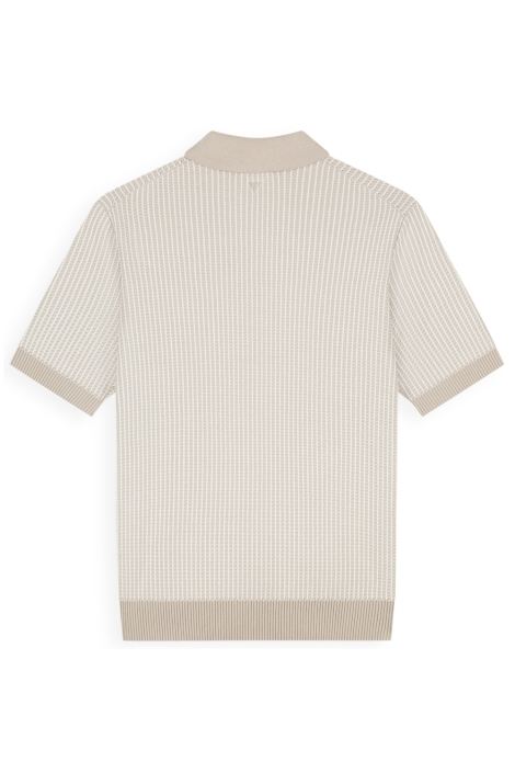 Pure Path zand heren polo | Achteraanzicht