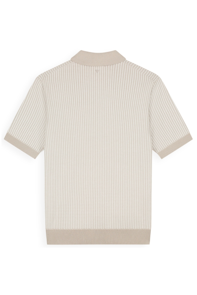 Pure Path zand heren polo | Achteraanzicht