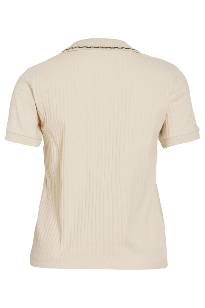Vila beige dames t-shirt | Achteraanzicht