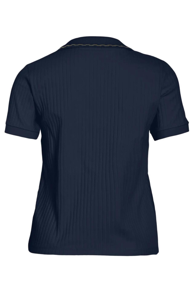 Vila blauwe dames t-shirt | Achteraanzicht