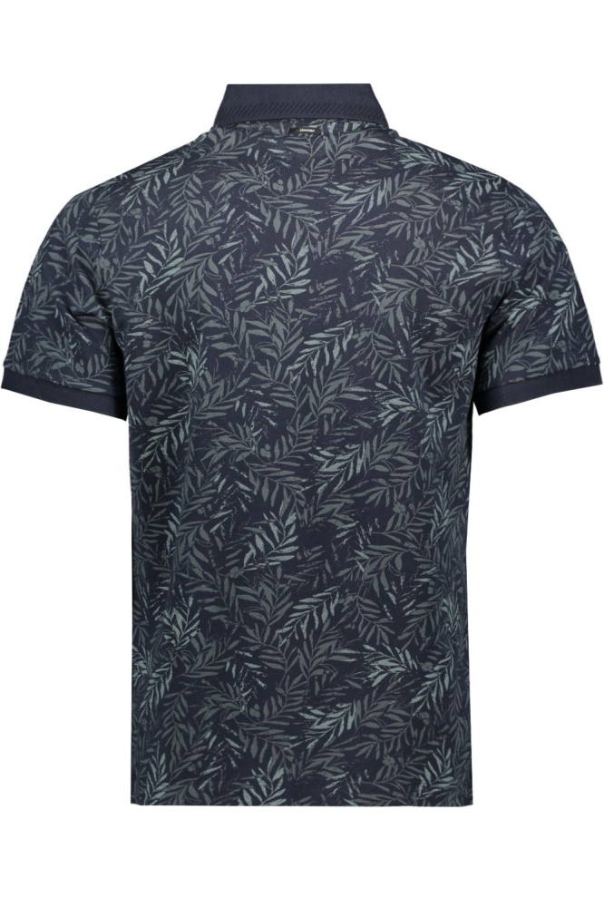 Vanguard blauwe heren polo | Achteraanzicht