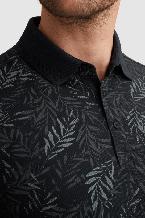 Vanguard blauwe heren polo | Close up