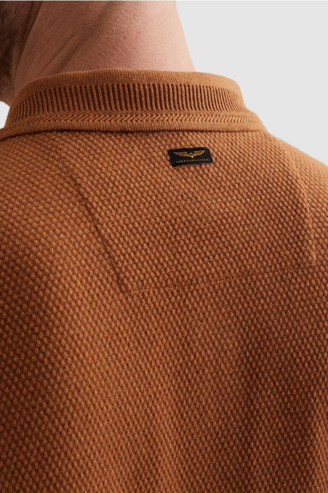 PME legend cognac heren polo | Close up