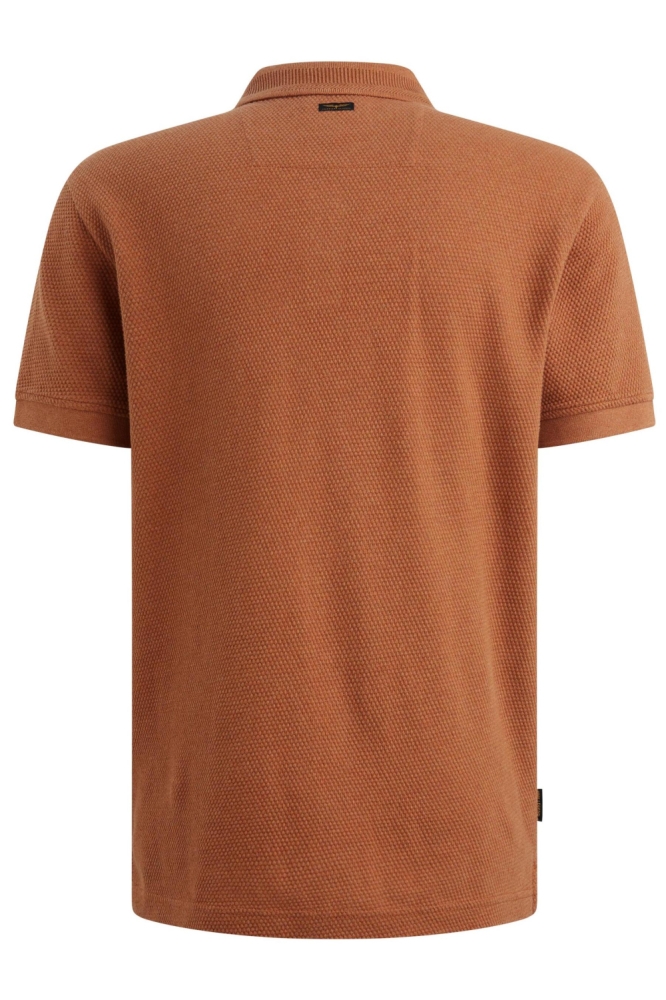 PME legend oranje heren polo | Achteraanzicht