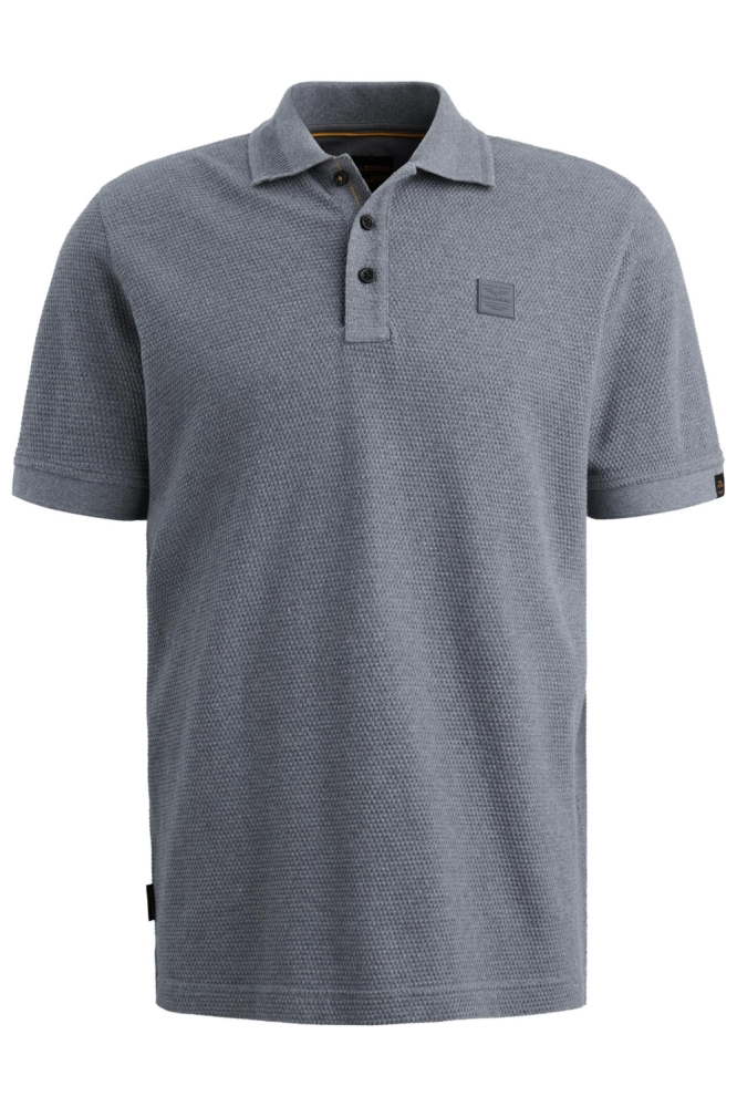 PME legend blauwe heren polo | Vooraanzicht