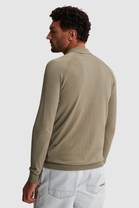 Cast Iron groene heren polo | Model achteraanzicht