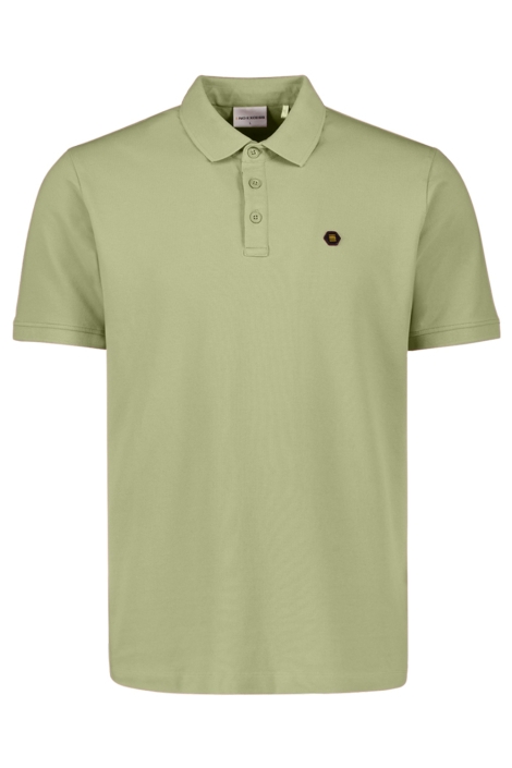 NO-EXCESS groene heren polo | Vooraanzicht