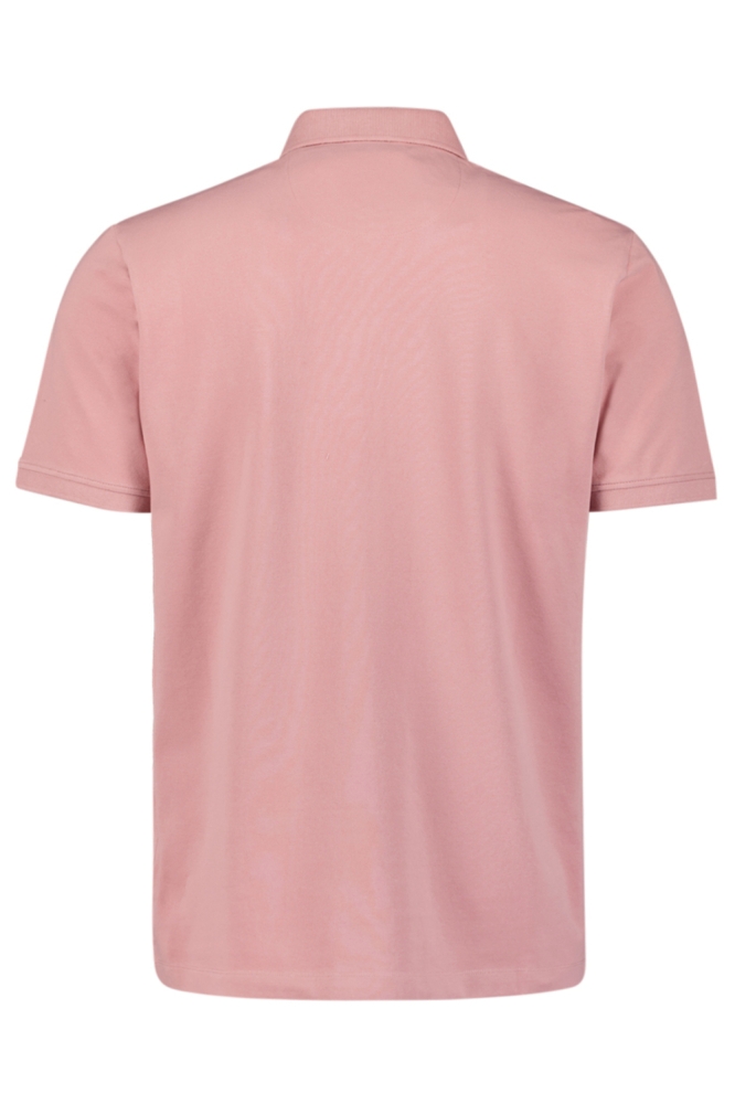 NO-EXCESS roze heren polo | Achteraanzicht