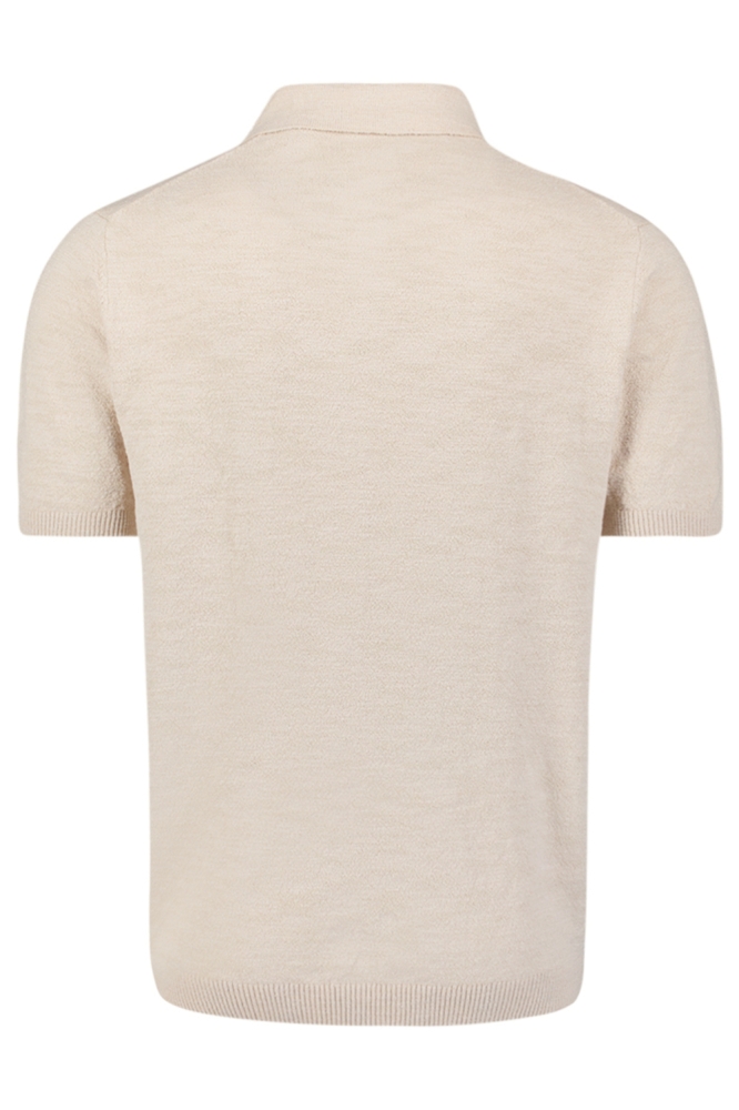 NO-EXCESS beige heren polo | Achteraanzicht
