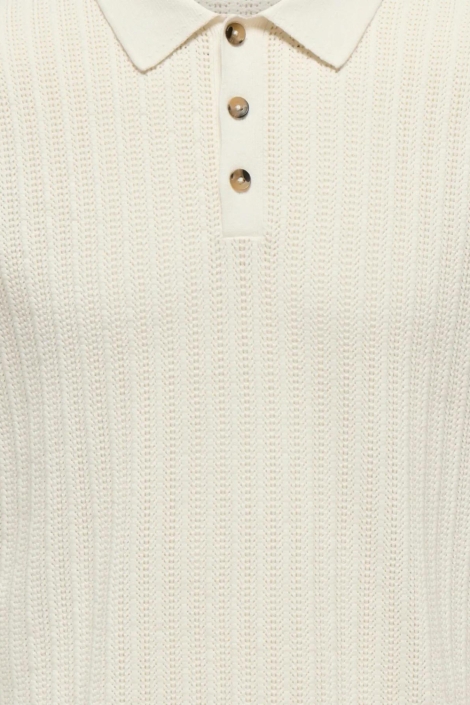 Only & Sons beige heren polo | Kleurstaal