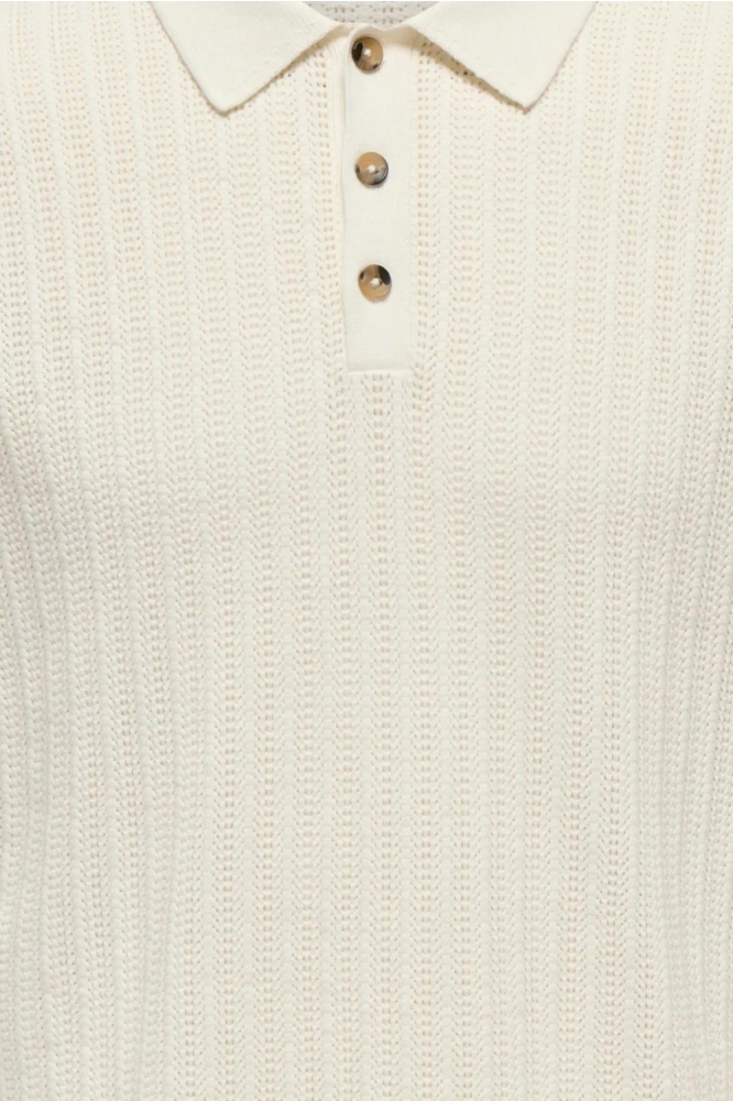 Only & Sons beige heren polo | Kleurstaal