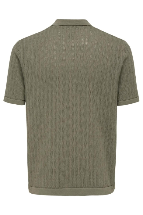 Only & Sons groene heren polo | Achteraanzicht