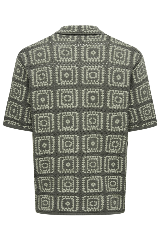 Only & Sons groene heren overhemd | Achteraanzicht